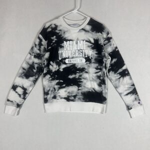Champion Miami University Oxford OH Crewneck Sweatshirt Tie Dye Mens Size XS